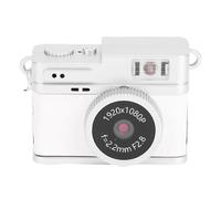 Tbest Keychain Digital Camera, Ultra HD Compact Mini Video Recorder with Colorful Screen, Portable for Travel Recording, ABS Material (White)
