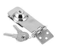 Tbest Keyed Hasp Locks Stainless Steel Heavy Duty Locking Latch for Boat Yacht Marine Use 304 Silver 29mm X 98mm