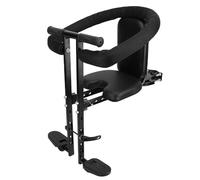 Tbest Kids Bike, Front Mounted Child Cycle Carrier with Soft Guardrail and Backrest for 60kg Capacity (Black)