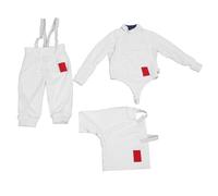 Tbest Kids Fencing Suit, Ripstop Fabric Thickened Breathable Adjustable Unisex Protector Pants Jacket Vest Set for Children Training (48)