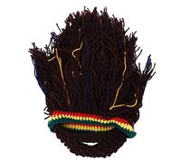 Tbest Knit Beanie Beard Hat Rasta Hat,Funny Creative Interesting Handmade Wig Hat Dreadlock Periwig Whiskers Beard Wig Hat Coffee