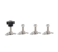 Tbest L Track Tie Down Fittings Stainless Steel Double Lug Threaded Stud Nut Kit M8x35mm Heavy Duty Cargo Control for Truck Bed Trailer RV ATV Pickup