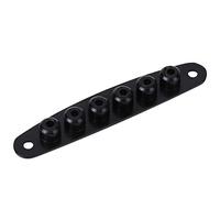 Tbest Late, Gold Guitar Neck Plate, Telecaster Control Plate Slanted, Guitar String Through Plate Mounting Ferrules Zinc Alloy Electric Bass Guitar PartsSilver (black)