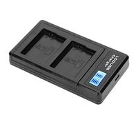 Tbest LCD Display Screen Lithium Battery Dual Charger USB Charging Base Fast Compatible with NP FW50 Camera Black 109g