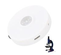 Tbest LED Microscope Light Dimmable Biological Microscope Lamp with Mirror Stepless Dimming Bright Illumination for Education Research Classroom Laboratory ABS Material