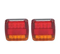 Tbest LED Taillights 12V Shock Rear Turn Signal Lamp Universal for Truck Trailer 2pcs ABS Plastic 20 LEDs High Brightness Low Power Consumption Easy Installation