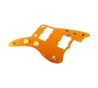 Tbest Loaded Pickguard Prewired with 2 Pickups Metal Plastic Scratch Guitar Pick Guard Backplate Set White Pearl GP505 for Rock Blues Jazz (Gold GP504)