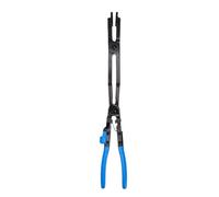 Tbest Long Hose Clamp Pliers 445mm Double Jointed Locking Pliers with Serrated Jaws Ratchet Lock Ergonomic Handle for Spring and Band Type Hose Clamps