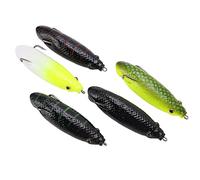 Tbest Long Take/Attempt Bait Artificial Fishing Lure 5Pcs High Simulation Soft Bait for Rivers Lakes Banks with Lifelike 3D Eyes
