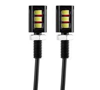 Tbest luci led moto,Car Number Plate Lights,LED License Plate Lamp Light,License Plate Light,2x 12V 3LED Universal Car Motorcycle License Number Plate Screw Bolt Light Lamp White LED(White)
