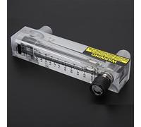 Tbest LZM 15T Panel Type Meter 0.2~2GPM Acrylic Liquid Flowmeter with Transparent Panel for Easy Reading G1/4'' G1/2'' Thread Plastic Construction