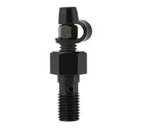 Tbest M10x1.25mm Motorcycle Brake Bleed Screw Nipple Banjo Bolt with Dust Cap Anodized Aluminum for Front Rear Brake Caliper (Black)