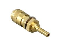 Tbest M6 Brass Quick Connector for Welding & Gas Lines - High Pressure Fitting for MIG TIG Welder Hose (Gold)