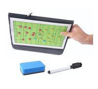 Tbest Magnetic Soccer Strategy Board Foldable Double-Sided Football Coaching Clipboard with Dry Erase - Full & Half Court Simulation for Players Training