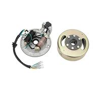 Tbest Magneto Stator Kit Stator Coil Generator Flywheel Rotor with Copper Coil Aluminum Plate for Kick Start Engine Pit Bike ATV Go Kart