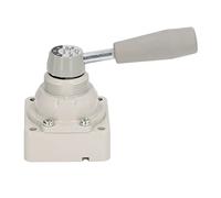 Tbest Manual Valve 3 Position 4 Way Bidirectional Control Valve with Handle for Stable Reversing Fluid Direction Compact Metal Design