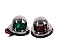 Tbest Marine Boat LED Navigation Light, Stainless Steel | Durable, Anti-, Round shape, Easy installation, Green, Red