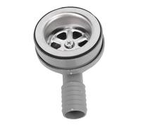 Tbest Marine Sink Drain Right Angle 2.76in Double Layer Filter Sturdy ABS Stainless Steel RV Yacht Kitchen for Vehicles RVs Yachts