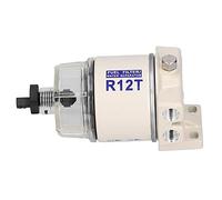 Tbest Marine SpinOn Fuel Filter Water Separator High Efficiency 30GPH Flow Rate Self Venting Drain R12T Replacement for Engines Metal Construction