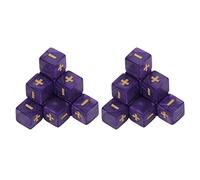 Tbest Math Operation Dice Set, 20Pcs 16mm Teaching Plus Minus Dices for Math Learning, Classroom Supplies, Home Teaching, Parties, Indoors Playing (Purple)