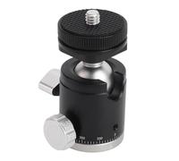 Tbest Mini Ball Head Aluminum Alloy 360 Degree Rotatable Camera Tripod with 1/4 Inch Screw Cold Shoe Mount for Phone Holder Live Streaming Vlogging