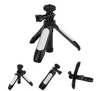 Tbest Mini Handheld Extendable Monopod Tripod Selfie Stick Lightweight Portable Retractable Compatible with OSMO Action Camera Black