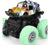 Tbest Mini Slope Four -wheel Drive Except Road Vehicle Toy Car for Children Climbing Stunt Auto Drop Resistant Toy Car (Green)