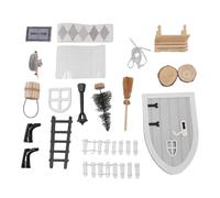 Tbest Miniature Xmas Elf Fairy Door Kit, Exquisite Craftsmanship, Premium Quality, Festive Decor Essential for Creating Enchanting Scenes