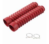 Tbest Motorcycle Front Fork Cover Gaiters Durable Shock Absorber Dust Protection Boots for Most Motorcycles Black Blue Green Red Pair (plastic 3)