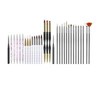 Tbest Nail Liner Brush of 31 Pcs Together with a Comfortable Handle, Nail Brushes for All Kinds of Art, a Trade Fair At Home Uses a Set Paint Brushes to