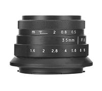 Tbest NEWYI 35mm F1 6 Large Aperture Manual Focus Lens for Mirrorless Cameras Black Silver Optical Glass Alloy Fixed Photography Enthusiasts (E-mouth)