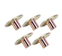 Tbest Nut, M10 Plate, Threaded Flange M10, M6 Blind Nuts, Threaded Bar Fixings, 5 Pcs T Nut Flange 3 Hole Galvanized Iron Furniture Fixing Tee Round Base Nutm8 (M8)