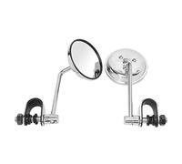 Tbest Pair Motorcycle Rearview Mirrors Round Handlebar Clip On Replacement for le Handlebar Mirror Mirror Motorcycle Fits for Replacement As Rear Is Wider and and