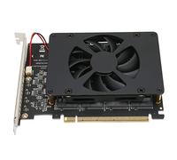 Tbest PCIe 4.0 X16 to 4 Port M.2 NVMe SSD Adapter Card | 4X32Gbps Bandwidth, Active Cooling Fan,Compatible, Industrial Grade Stability