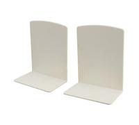 Tbest Pcs White Plastic Bookend Simple and Modern Book Shelf Holder Desktop Book File White Plastic Booken Your Upright Books Standing Desk Your with Farewell Keep place.