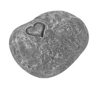 Tbest Pet Memorial Garden Stone Engraving for Dogs Cats Personalized Pet Grave Marker with Moss Finish, Weatherproof Outdoor Memorial Stone for Backyard Lawn (Love Grey)