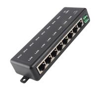 Tbest PoE Adapter, 8 Ports Passive Power Injector | IEEE 802.3af/at compatible, power supply for IP cameras, durable plastic construction