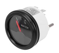 Tbest Pointer Water Level Gauge Universal 52mm Mounting Hole 9 32V 0 190Ω for Marine Boats Trucks RVs Generator Sets Buses Black Dial Black Bezel IP67 Waterproofs