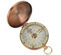 Tbest Portable Compass,Vintage Retro Metal Copper Flip Cover Pocket Watch Compass Replacement for Camping Hiking Boating