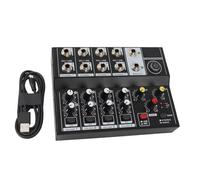 Tbest Professional 8 Channel Sound Mixer Console Aluminum Alloy Portable Audio Mixing Board with USB Charging for Live Broadcasts Stage Performances