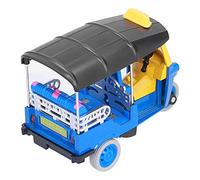 Tbest Pull Back Thai Tricycle Toy Alloy Car Model for Kids Bright Colors Simulation Vehicle Fun Toddlers (Blue)