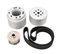 Tbest Pulley Crankshaft Alternator Cogged Belt Kit 2254KIT High Performance Aluminum Alloy Rubber Drive Compatible with 289 302 351W Engines