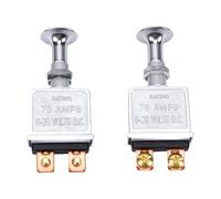Tbest Push Pull Switch Battery Disconnect Switch On Off Button 75A 2 Position Single Pole Single Throw Brand Zinc Alloy Terminal Car Truck Off Road