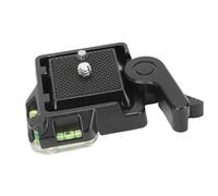 Tbest QR40 Aluminum Alloy Black Fasting Clamp with Rubber -soft Cushion for Camera -tripod Ball, Professional Production, Insurance Key for SLR Mirrorless Camera, 1/4 Inch Screw, 3/8 Inch Screw