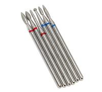 Tbest Quickly Remove the Gel with a Set of Clean Bits of 6 Pcs, Shape and Polish the Nail Gel, Adapted to the Beginners the Nail, with High Steel Cut in Steel in Tungsten