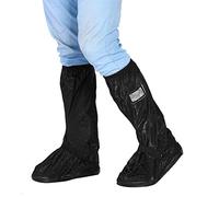 Tbest Rain Boot Covers£¬2pcs PVC Motorcycle Scooter Bike Cycling Waterproof Non Slip Shoes Cover Raingear replacement for Rainy Snowy Day Black/Clear(XL Black)
