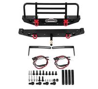 Tbest RC Bumper, RC Car Metal Front/Rear Bumper RC Crawler LED Bumper for 90046 1/10 RC Car with LED Lights Car Model Machine Model Toy