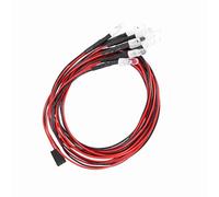 Tbest RC Car 8Leds LED LED SET Long -lasting 1/10 Model Headlights Rear Light for Truck Crawlers with 4PCs -whites, Power Supply to the Recipient for Attractive Appearance in Night Driving