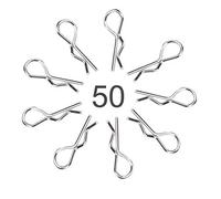 Tbest RC Car Clips, 50 Pieces Springy R Body Clips Universal Replacement for 1/10 1/12 1/16 Scale RC Car Body Rc Car Pins