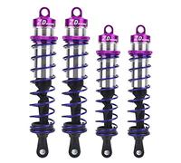 Tbest RC Car Shock Damper, 4pcs Metal Oil Pressure Adjustable Front Shock Damper Rear Shock Damper for 1/8 RC Car(Purple) Model Toy